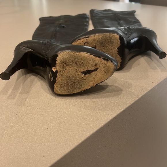 report signature thigh high boots